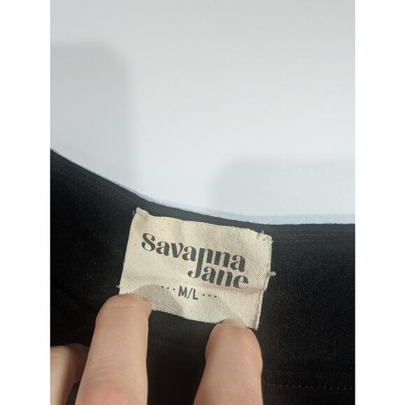 Savanna Jane Top Womens Medium/Large Black Embroidered Poncho Top Boho - Picture 4 of 8